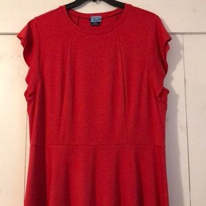 City Chic Dresses - City Chic sz 18w Red, Cap Sleeve, Mid Length Dress City Chic Dresses - City Chic sz 18w Red, Cap Sleeve, Mid Length Dress